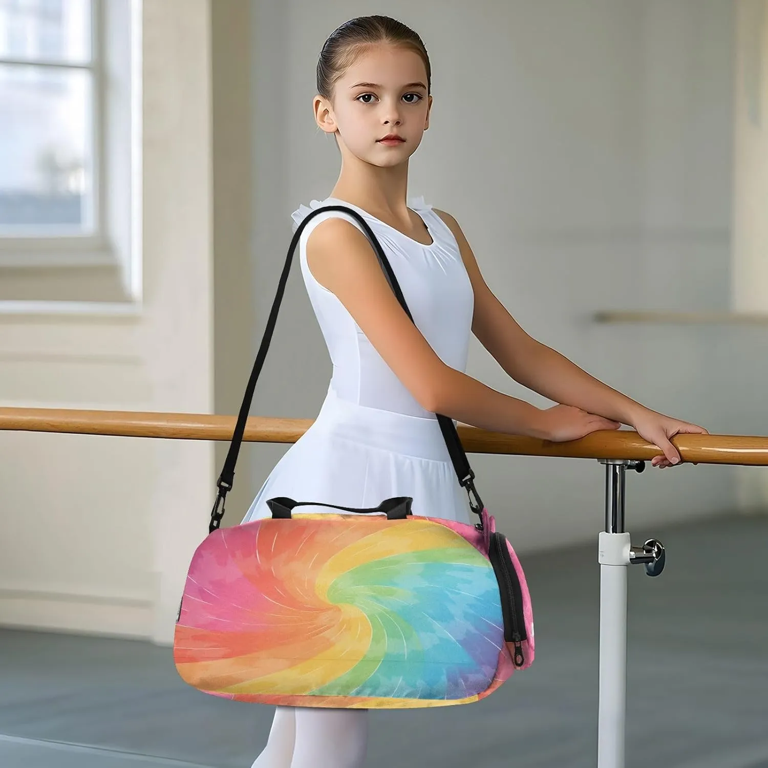 GuoChe Side Purse Crossbody with Shoes Compartment Beauty Small Shoulder Bag for Take a walk