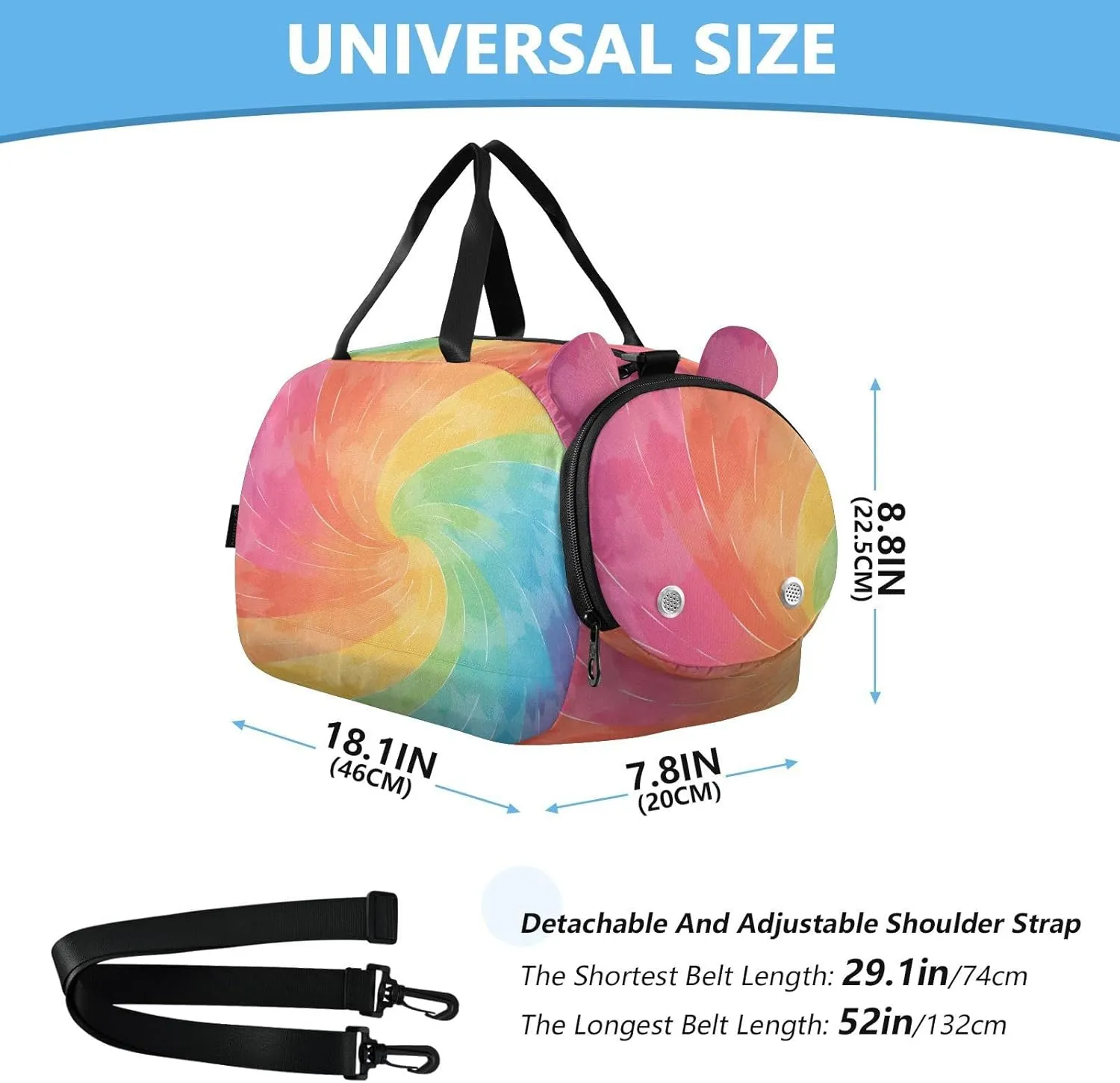 GuoChe Side Purse Crossbody with Shoes Compartment Beauty Small Shoulder Bag for Take a walk