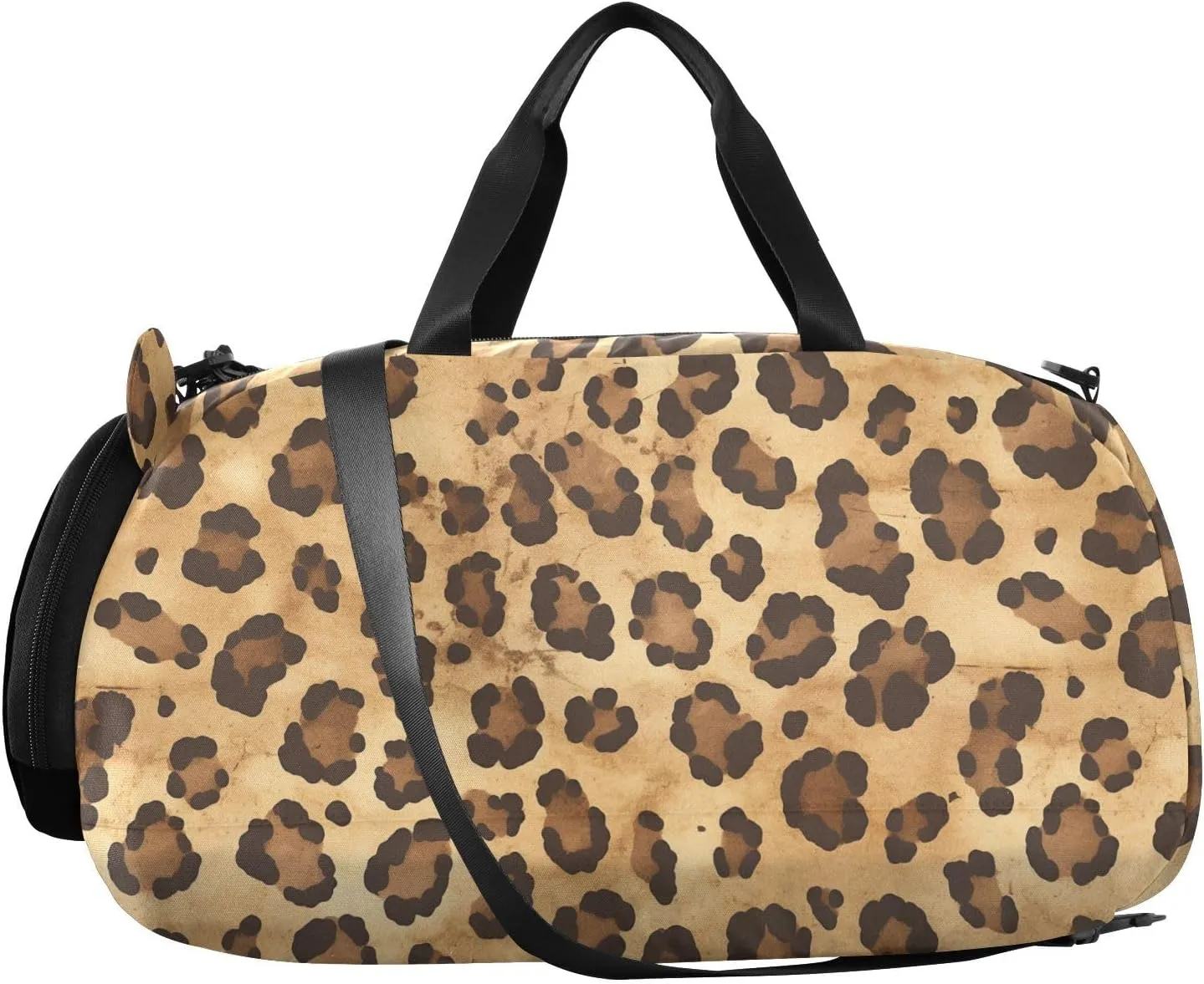 GuoChe Sling Bags Crossbody with Shoes Compartment Comfort Black Handbag for Have a meal