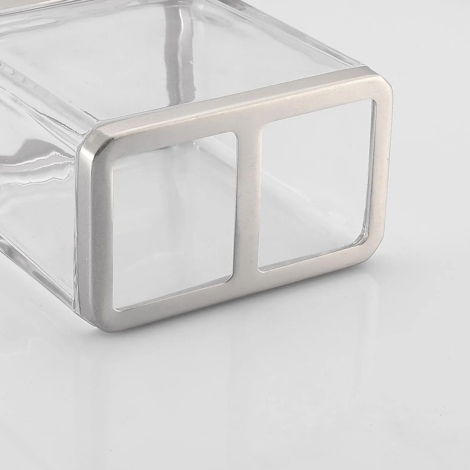 H Halston Heavy Weight Glass Toothbrush Holder, Organizer for Bathroom, Kitchen, Office, Home Storage