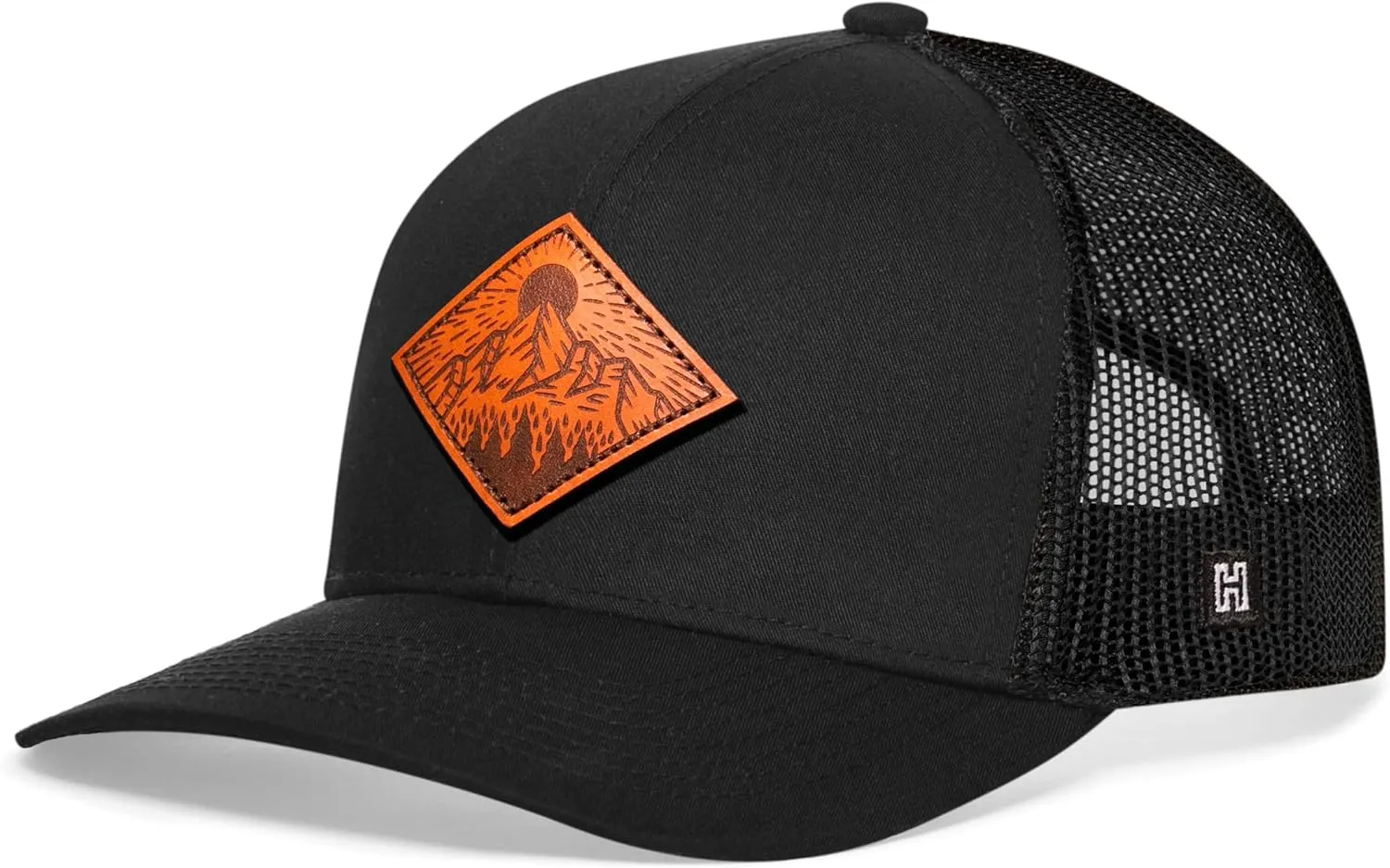 HAKA Camping Trucker Hat, Mountain Mesh Outdoor Hat for Men & Women, Adjustable Snapback Baseball Cap, Golf Hat