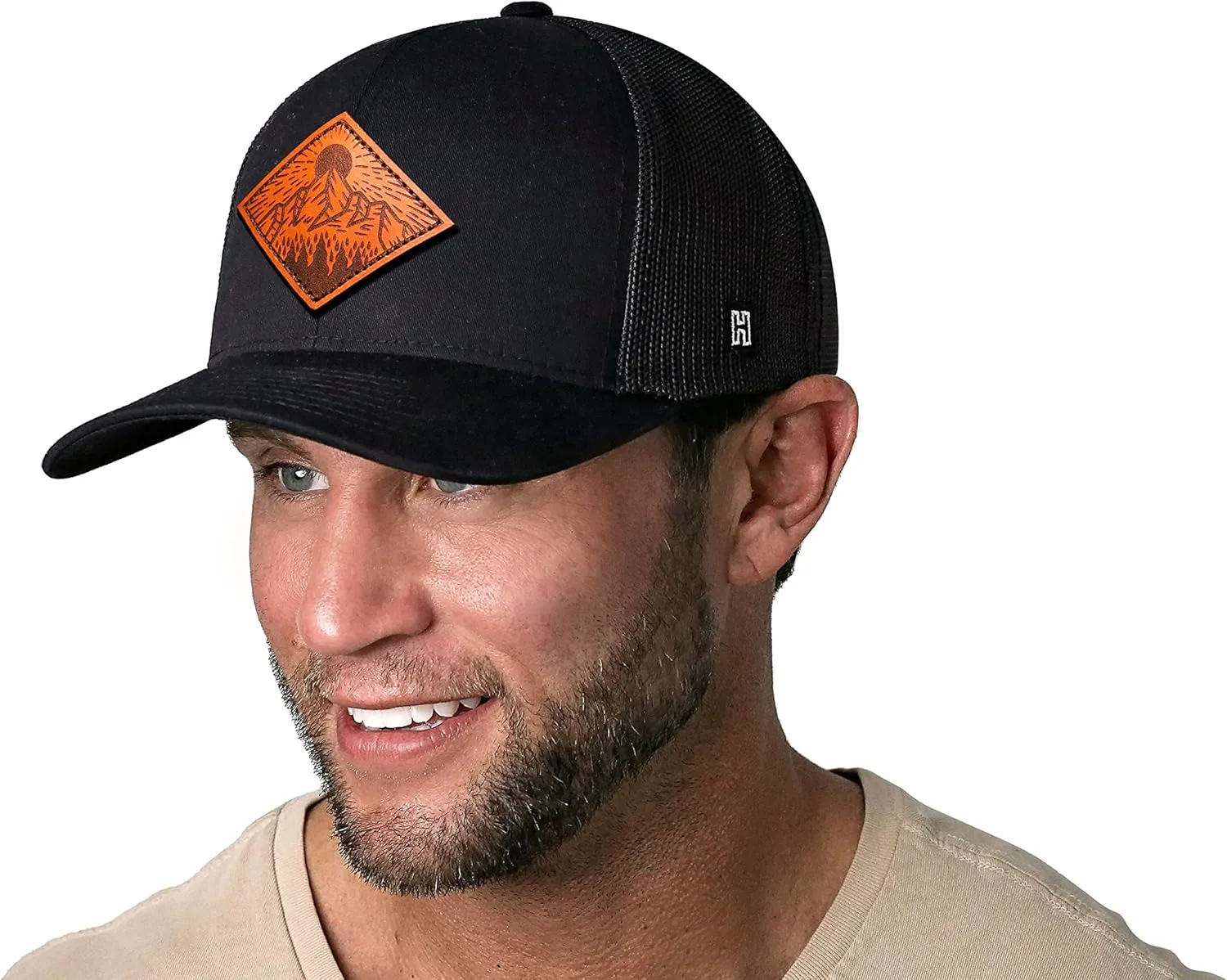 HAKA Camping Trucker Hat, Mountain Mesh Outdoor Hat for Men & Women, Adjustable Snapback Baseball Cap, Golf Hat