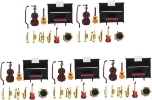 HANABASS 1 Set Mini Music Instrument Decorations for Dollhouse Vintage Style Adorable Miniature Props for Home Scene Layout for Mini House Decor