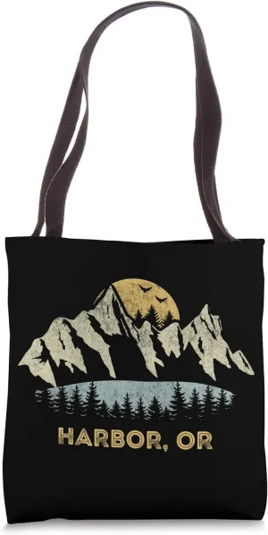 Harbor Oregon Mountain Sunset Sunrise OR Tote Bag