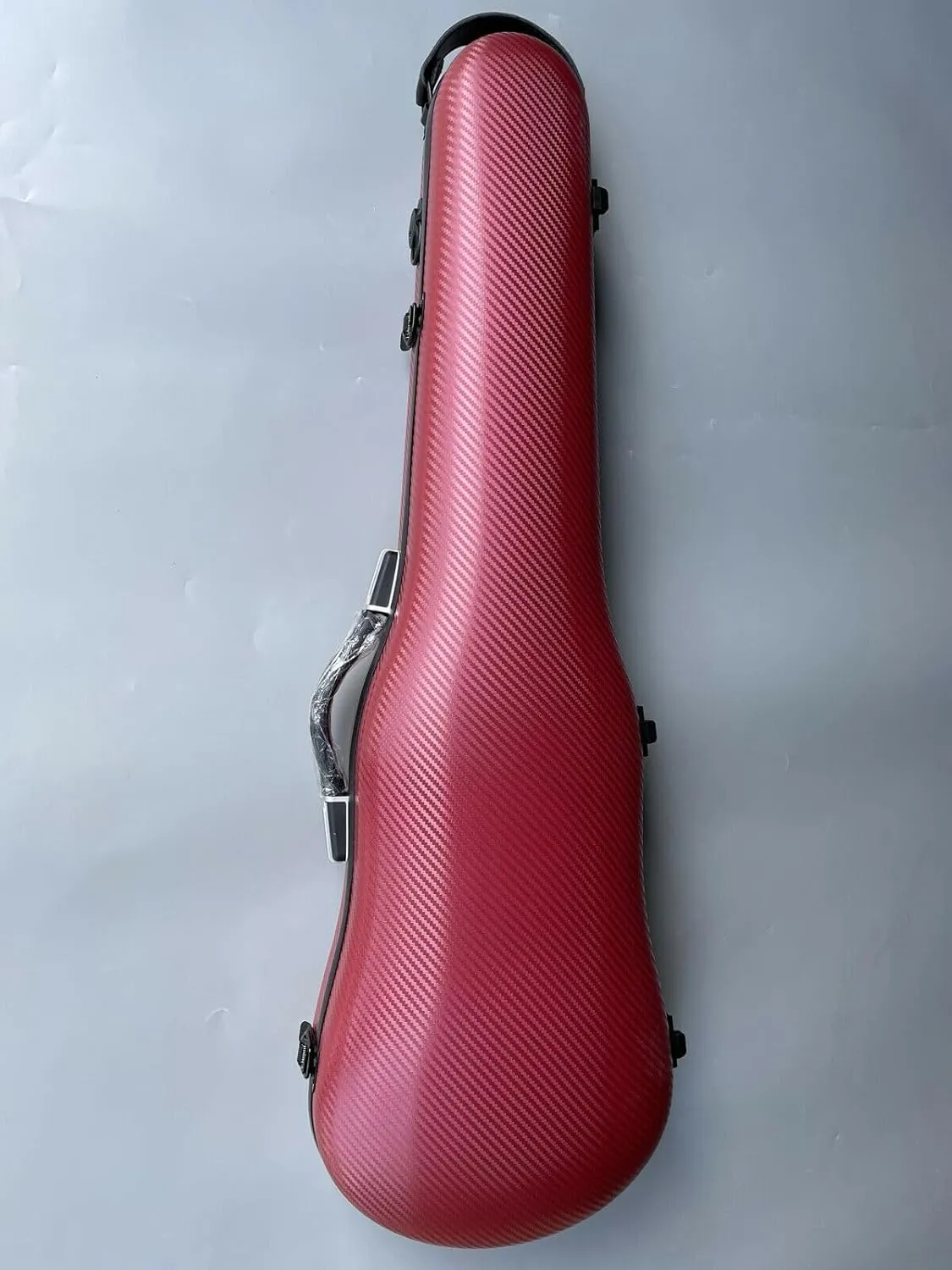 Hard Shell Carbon Fiber Violin Box - Anti-Scratch, Shaped Flight Case, Backpackable Travel Case (Rose)
