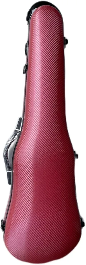 Hard Shell Carbon Fiber Violin Box - Anti-Scratch, Shaped Flight Case, Backpackable Travel Case (Rose)
