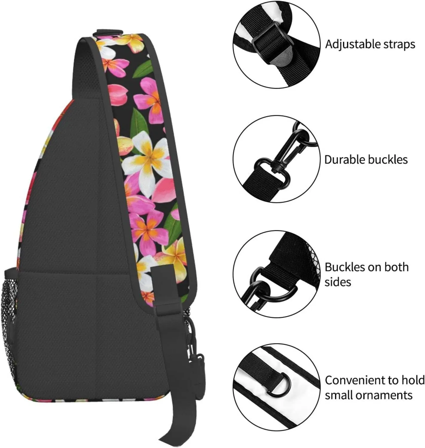 Hawaii Hawaiian Sling Bag,Multipurpose Crossbody Backpack Shoulder Chest Bag for Women Men Travel Hiking Daypack