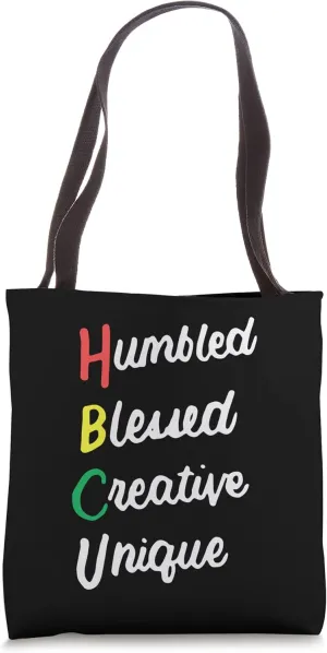 HBCU African Humbled Blessed Creative Unique Black Pride Tote Bag