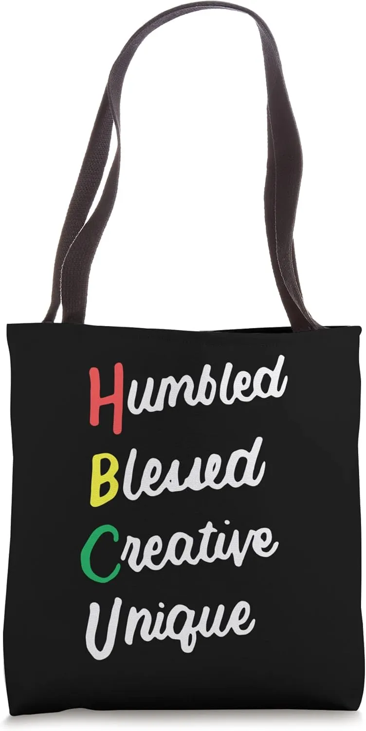 HBCU African Humbled Blessed Creative Unique Black Pride Tote Bag