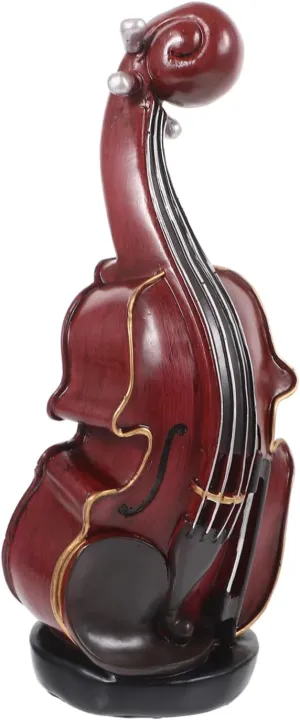 Hemoton Vintage Violin Model Desktop Piggy Bank for Bedroom Decor Elegant Adornments for Photography