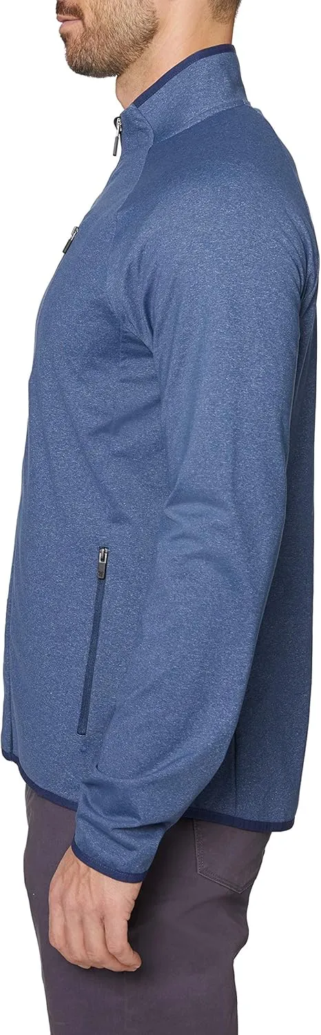 Hickey Freeman Men's Tech Melange Full Zip
