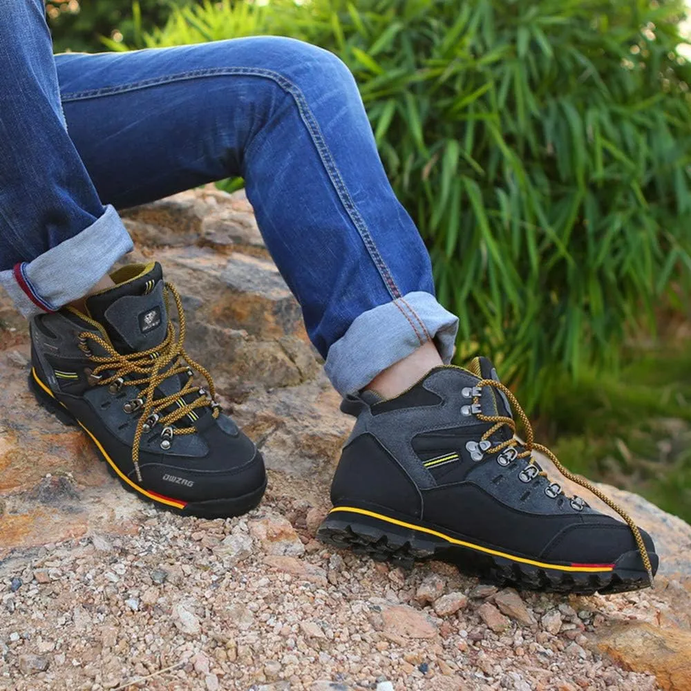 High-top Wear-Resistant Hiking Shoes, Non-Slip Outdoor Men's Shoes, Non-Slip and Breathable, Suitable for Outdoor Hiking (Orange 46)
