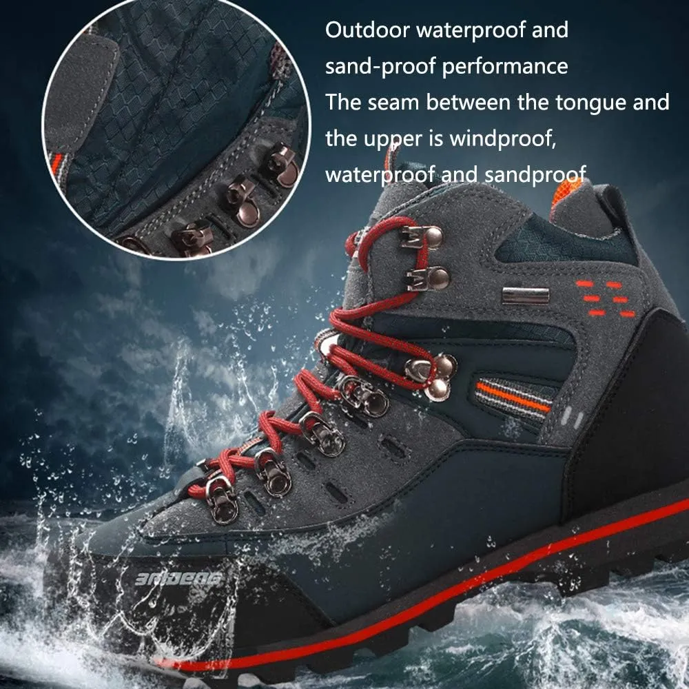 High-top Wear-Resistant Hiking Shoes, Non-Slip Outdoor Men's Shoes, Non-Slip and Breathable, Suitable for Outdoor Hiking (Orange 46)