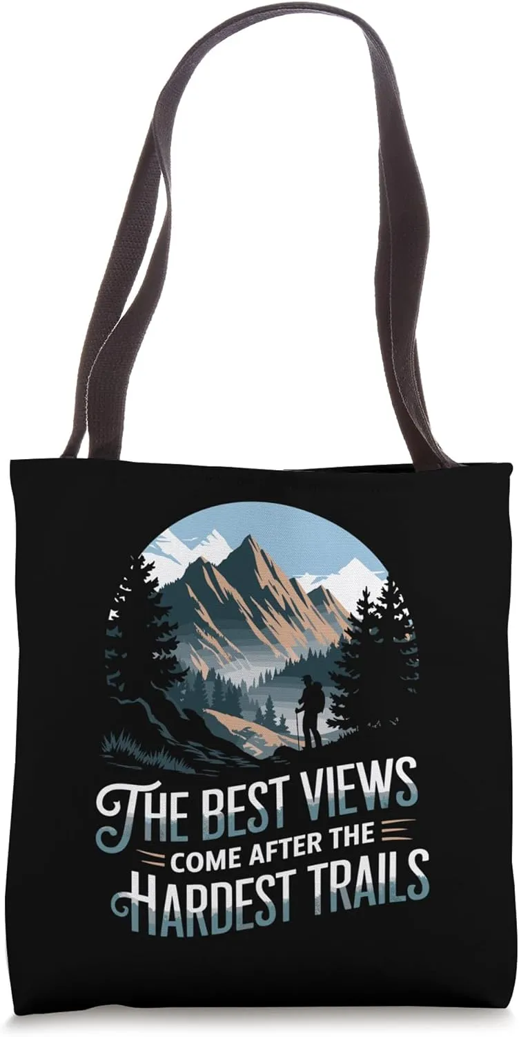 Hike Lover Outdoor Trekking, Hiker Mountain and Hiking Tote Bag