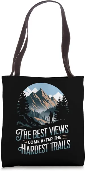 Hike Lover Outdoor Trekking, Hiker Mountain and Hiking Tote Bag