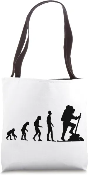 Hiking Evolution Mountaineering Fun Tote Bag