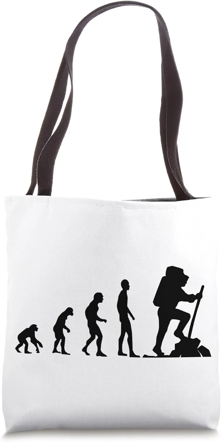 Hiking Evolution Mountaineering Fun Tote Bag