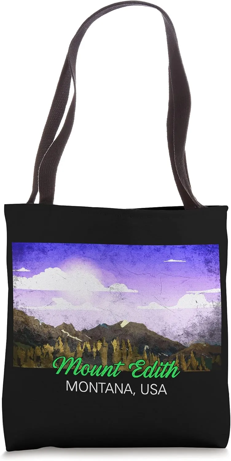 Hiking on the USA Mount Edith in Montana Tote Bag