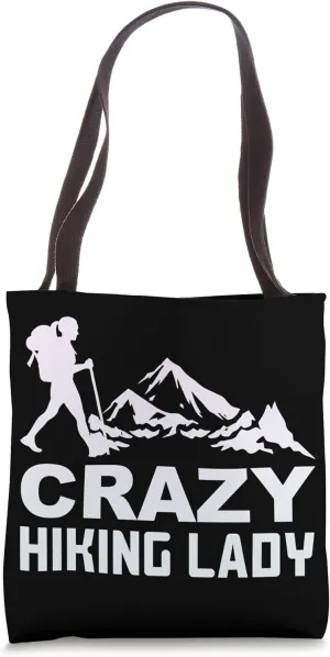Hiking Saying, Mountain Lines, Alps Motif, Hiking. Tote Bag