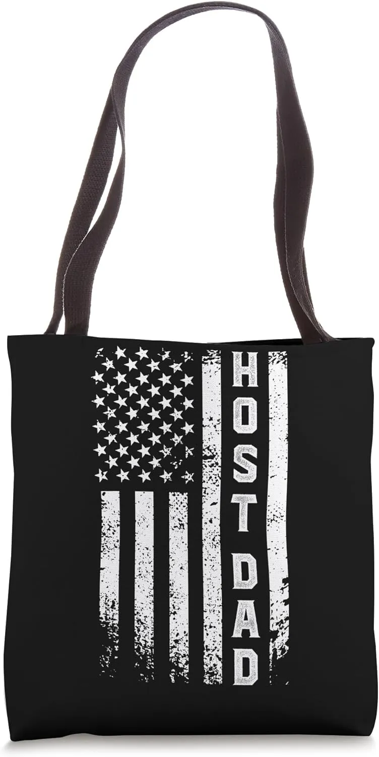 Host Dad US Flag Host Father Host Family Exchange Student Tote Bag
