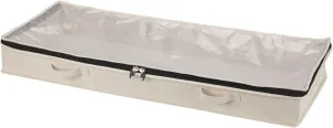 Household Essentials Cotton Canvas Under Bed Clothing and Linen Storage Bag | Natural