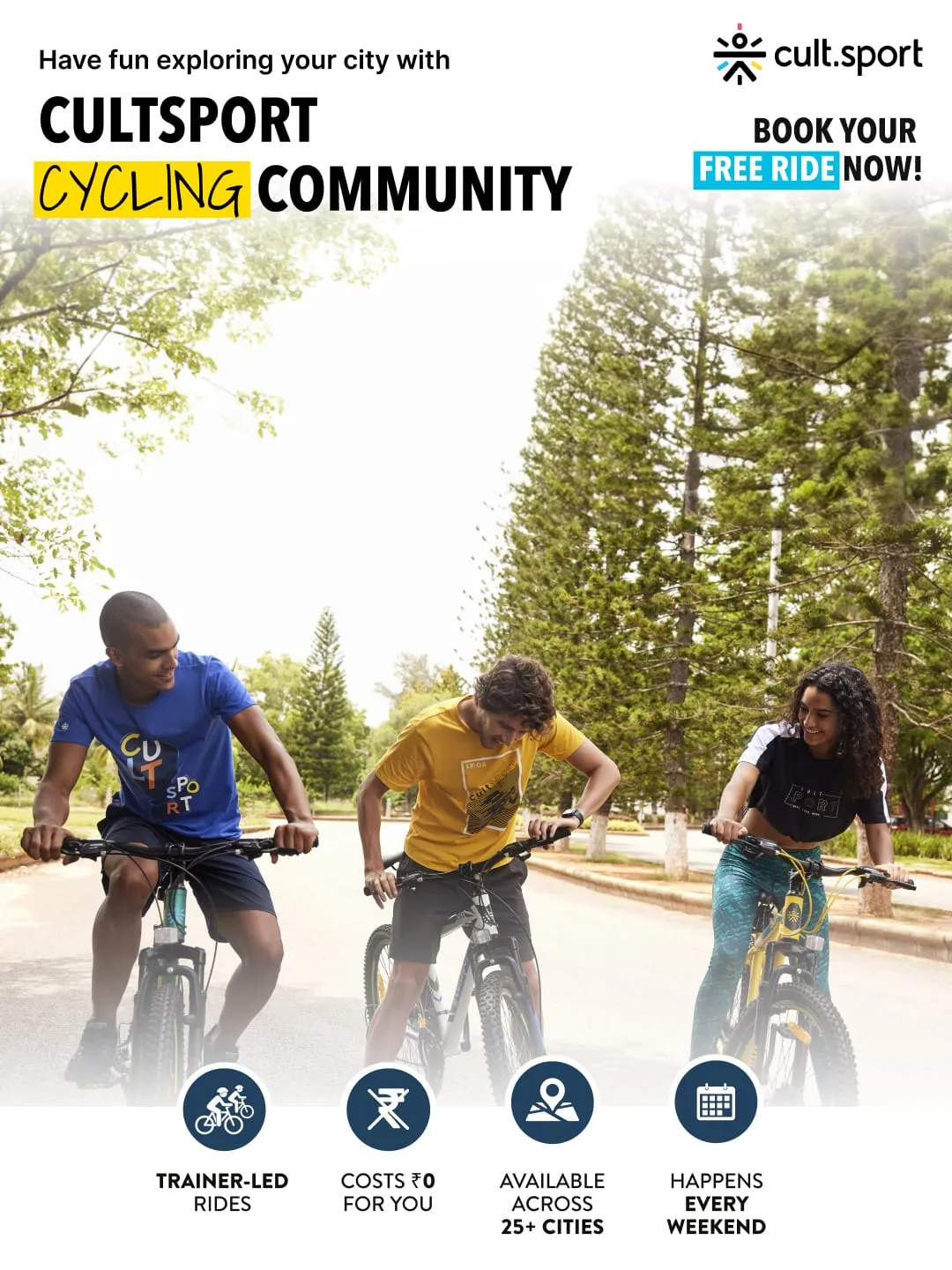 HRX Cycles by Hrithik Roshan GENZ26TWHITE Steel Single Speed 26 inch Mountain Cycle, White, Free Trainer Sessions and Cycling Event