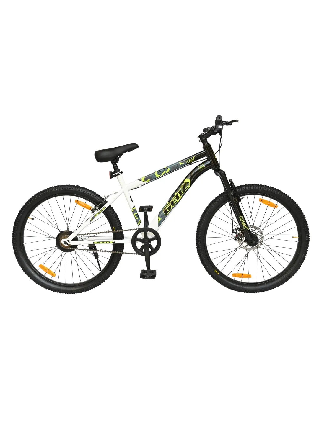 HRX Cycles by Hrithik Roshan GENZ26TWHITE Steel Single Speed 26 inch Mountain Cycle, White, Free Trainer Sessions and Cycling Event