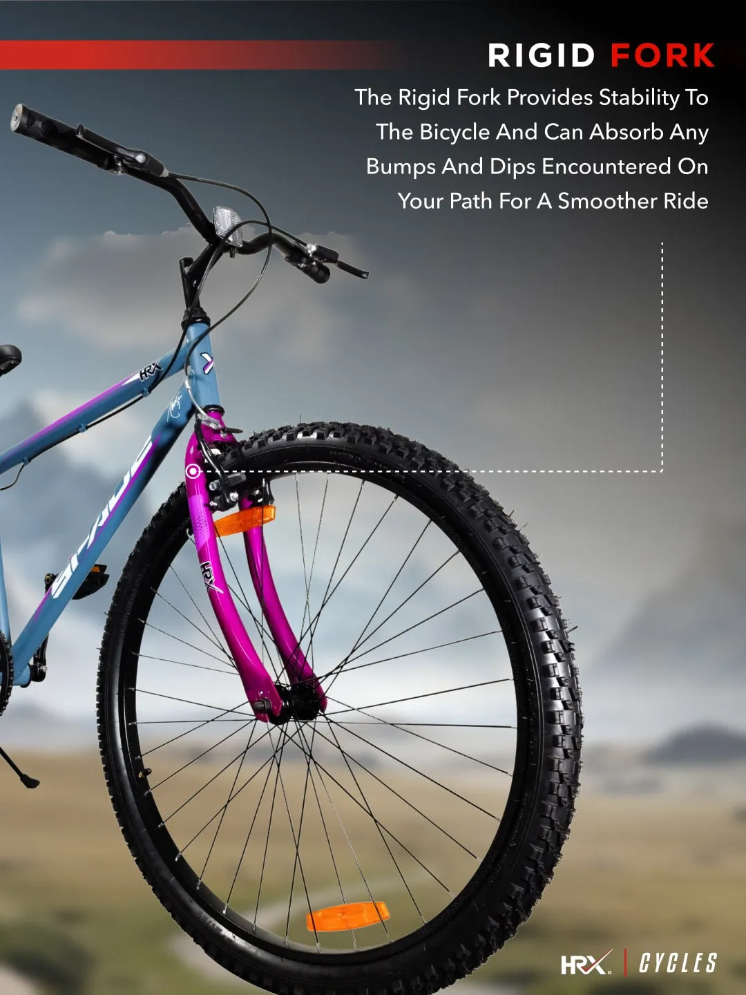 HRX Cycles by Hrithik Roshan SPADE27TGREY Steel Single Speed 27.5 inch City Bike, Grey, Free Trainer Sessions and Cycling Event