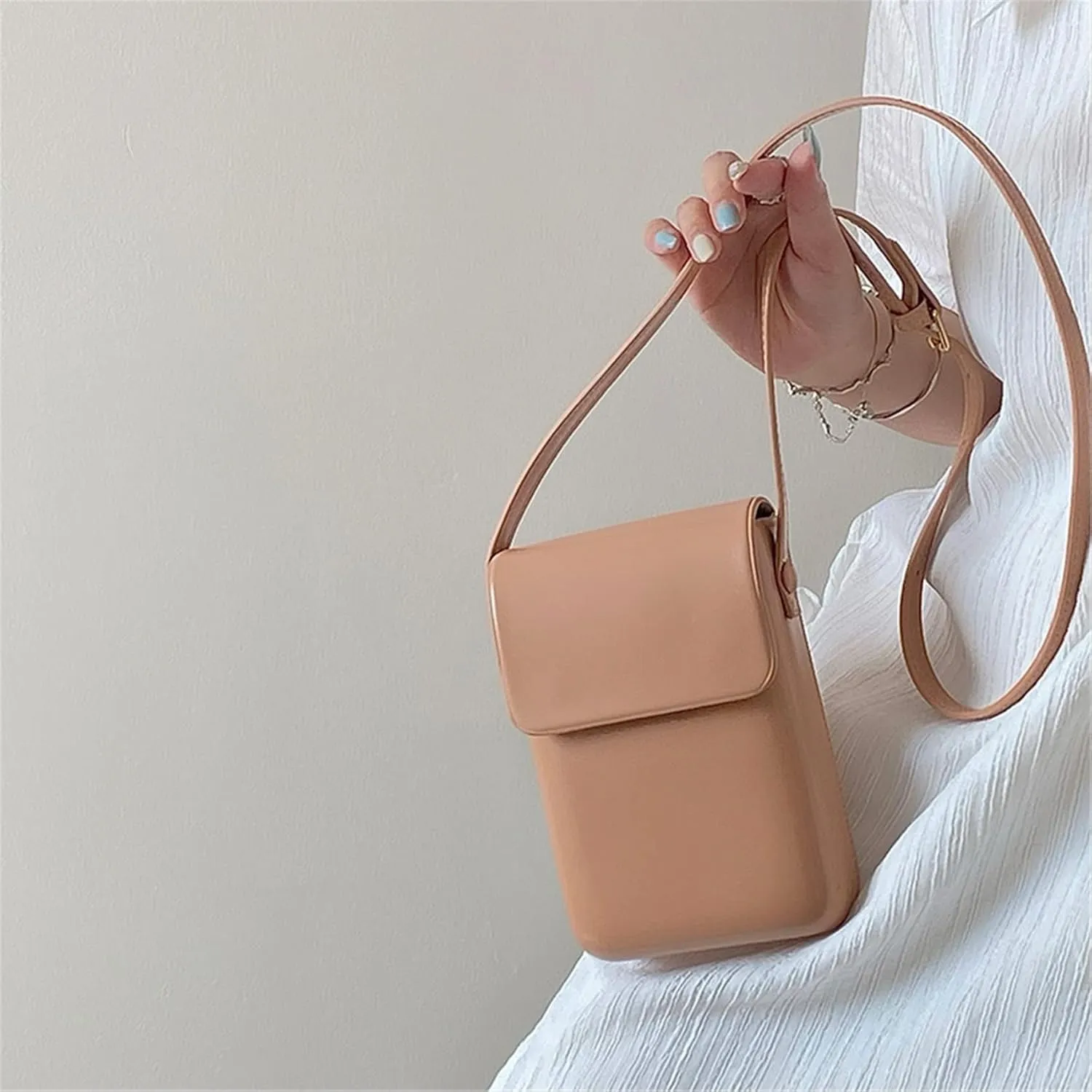 Hsakess Small Crossbody Bag for Women Mini Over Shoulder Handbag Simple Satchel Phone Purse Wallet for Travel
