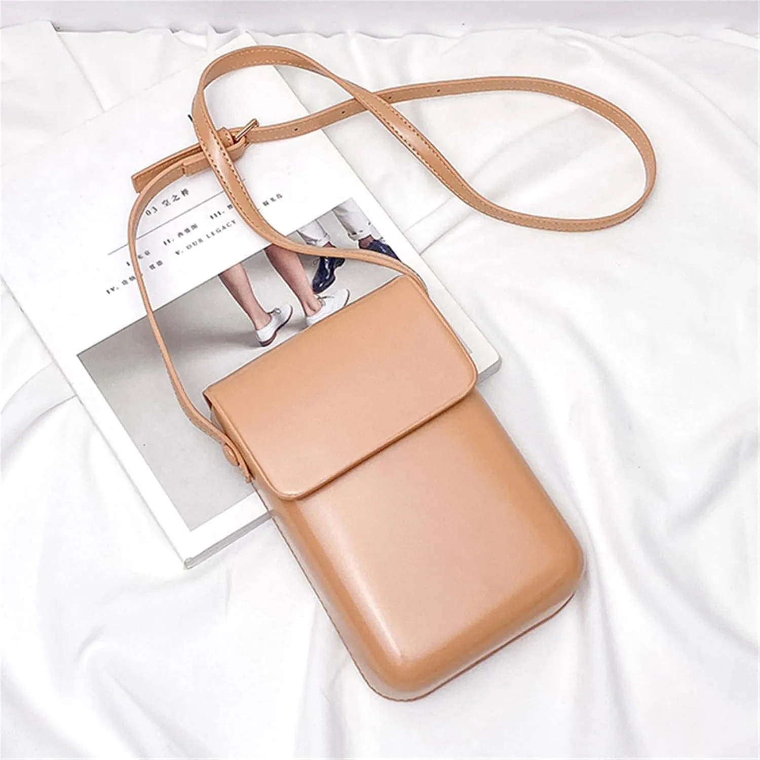 Hsakess Small Crossbody Bag for Women Mini Over Shoulder Handbag Simple Satchel Phone Purse Wallet for Travel