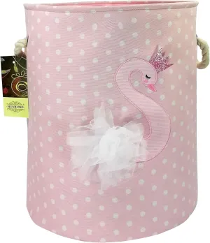 HUNRUNG Large Laundry Hamper,Cartoon Organizer Bin for Children Nursery,Toys,Laundry,Children Clothing,Gift Baskets (Swan)
