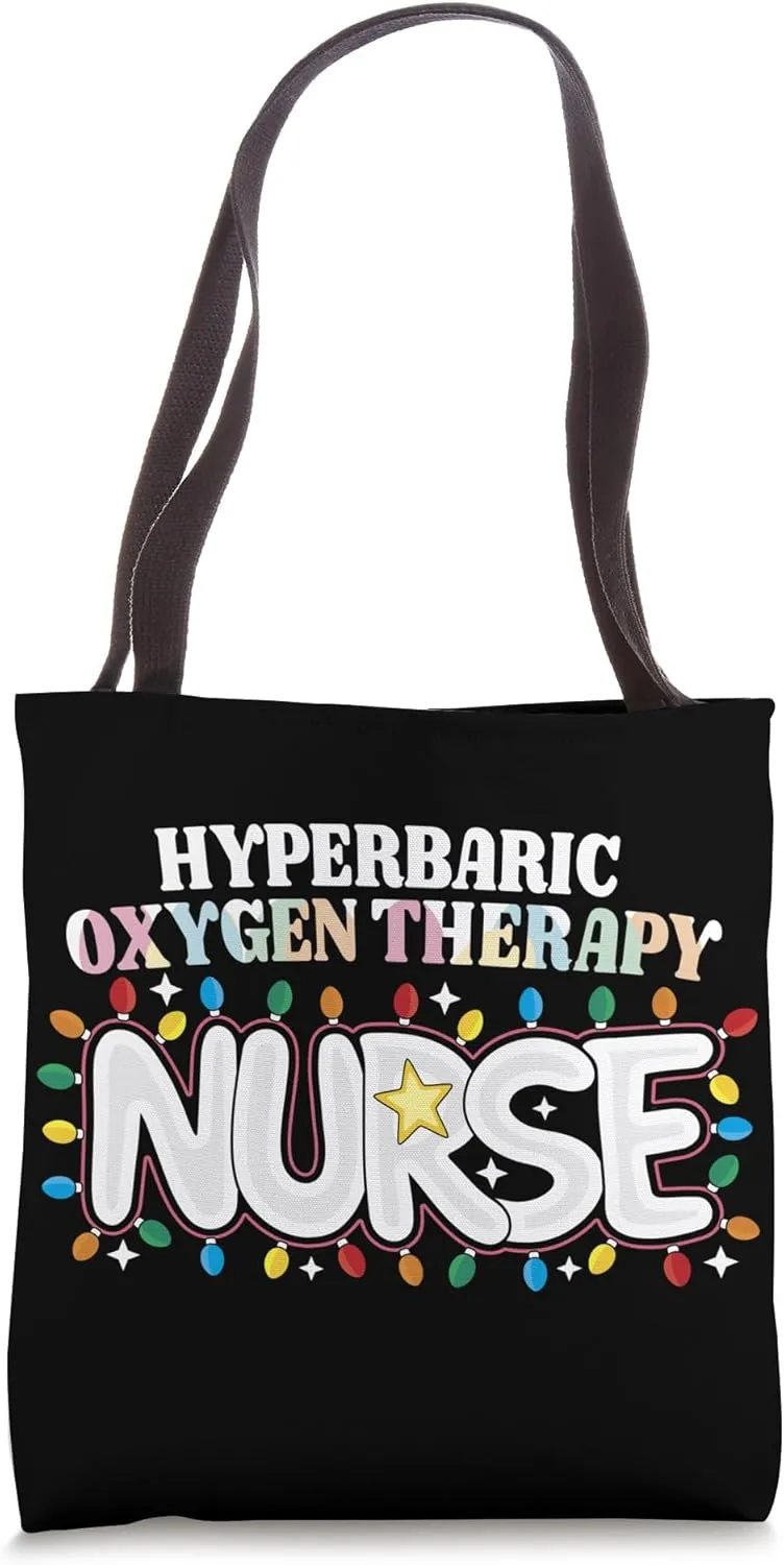 Hyperbaric Oxygen Therapy Nurse Christmas HBOT Nursing Crew Tote Bag