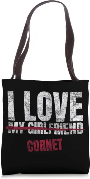 I Love Cornet Musical Instrument Music Musical Tote Bag