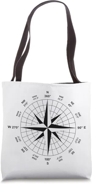 I Love Geography Wind Rose Design Tote Bag