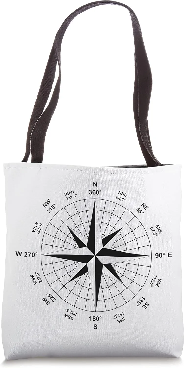 I Love Geography Wind Rose Design Tote Bag