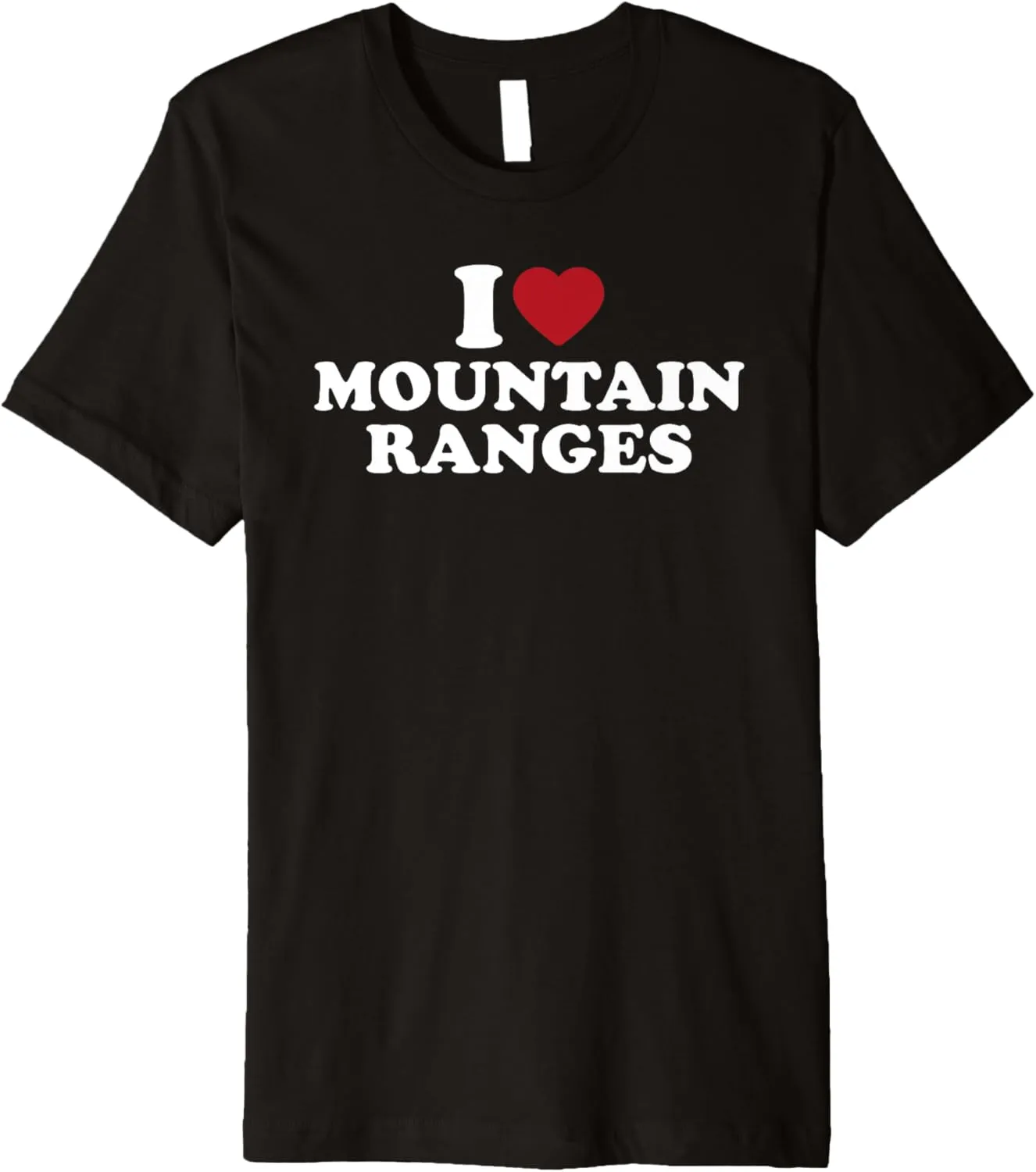 I Love Mountain Ranges Adventure Outdoor Hiking Nature Premium T-Shirt