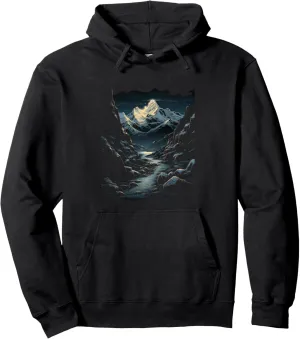 Ice Climbing Ice Snow Climber Frozen Rock Mountain Pullover Hoodie
