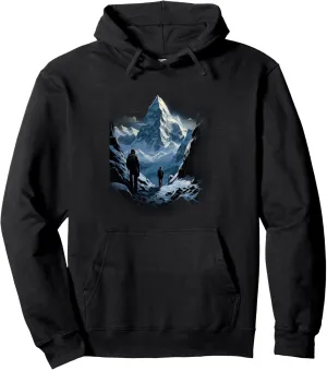 Ice Climbing Ice Snow Climber Frozen Rock Mountain Pullover Hoodie