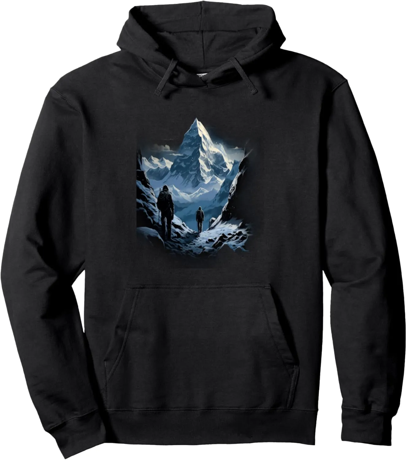 Ice Climbing Ice Snow Climber Frozen Rock Mountain Pullover Hoodie