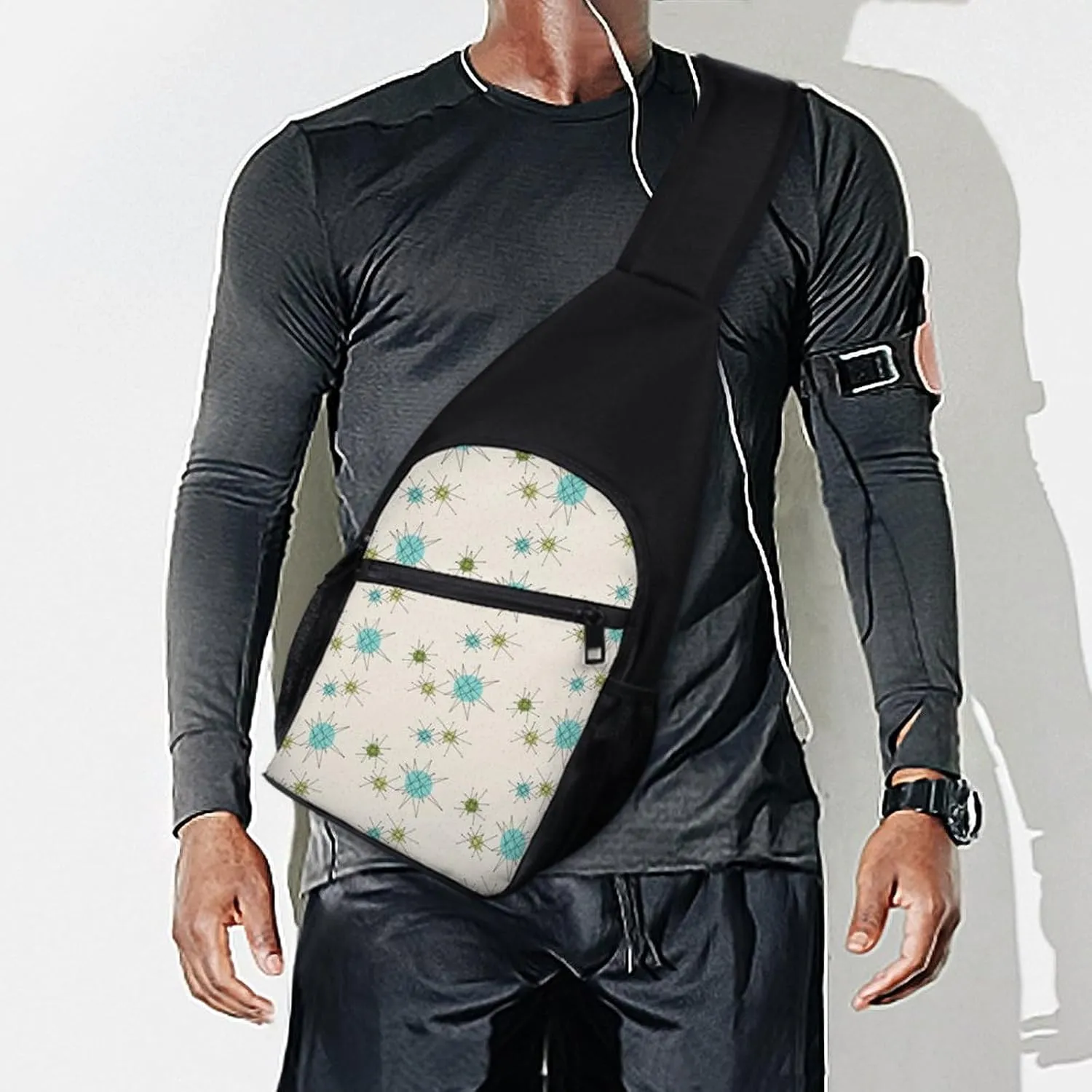 Iconic Atomic Starbursts Simple And Atmospheric Large Capacity Chest Bag