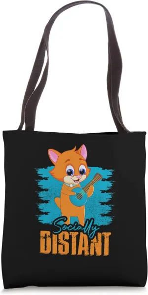 I'm Socially Distant Music Instrument Banjo Tote Bag