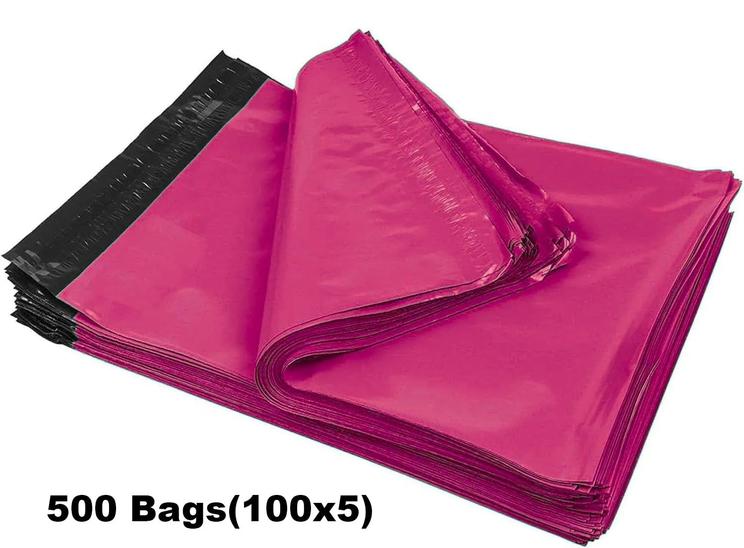 iMBAPrice 10x13 Inch 500-Pack Hot Pink Color Poly Mailers Shipping Envelopes Bags, Strong Adhesive Shipping and Packing Bags for Clothing, Waterproof and Tear-Proof Shipping Envelopes