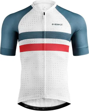 INBIKE Mens Cycling Jersey 3 Rear Pockets Moisture Wicking Short Sleeve Quick Dry Reflective Biking Shirts