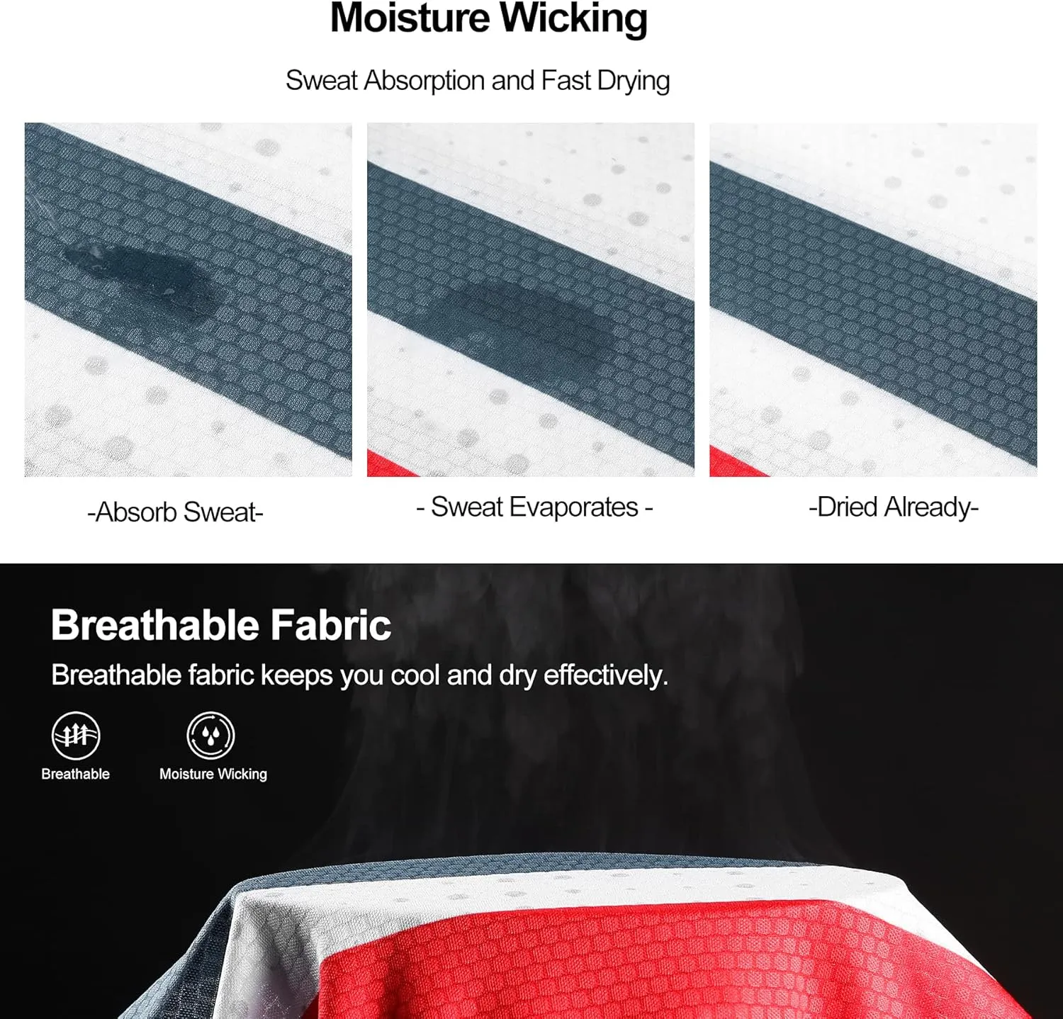 INBIKE Mens Cycling Jersey 3 Rear Pockets Moisture Wicking Short Sleeve Quick Dry Reflective Biking Shirts