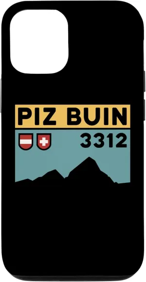 iPhone 15 Mount Piz Buin Hike Swiss Austrian Climbing Hiking Gifts Case