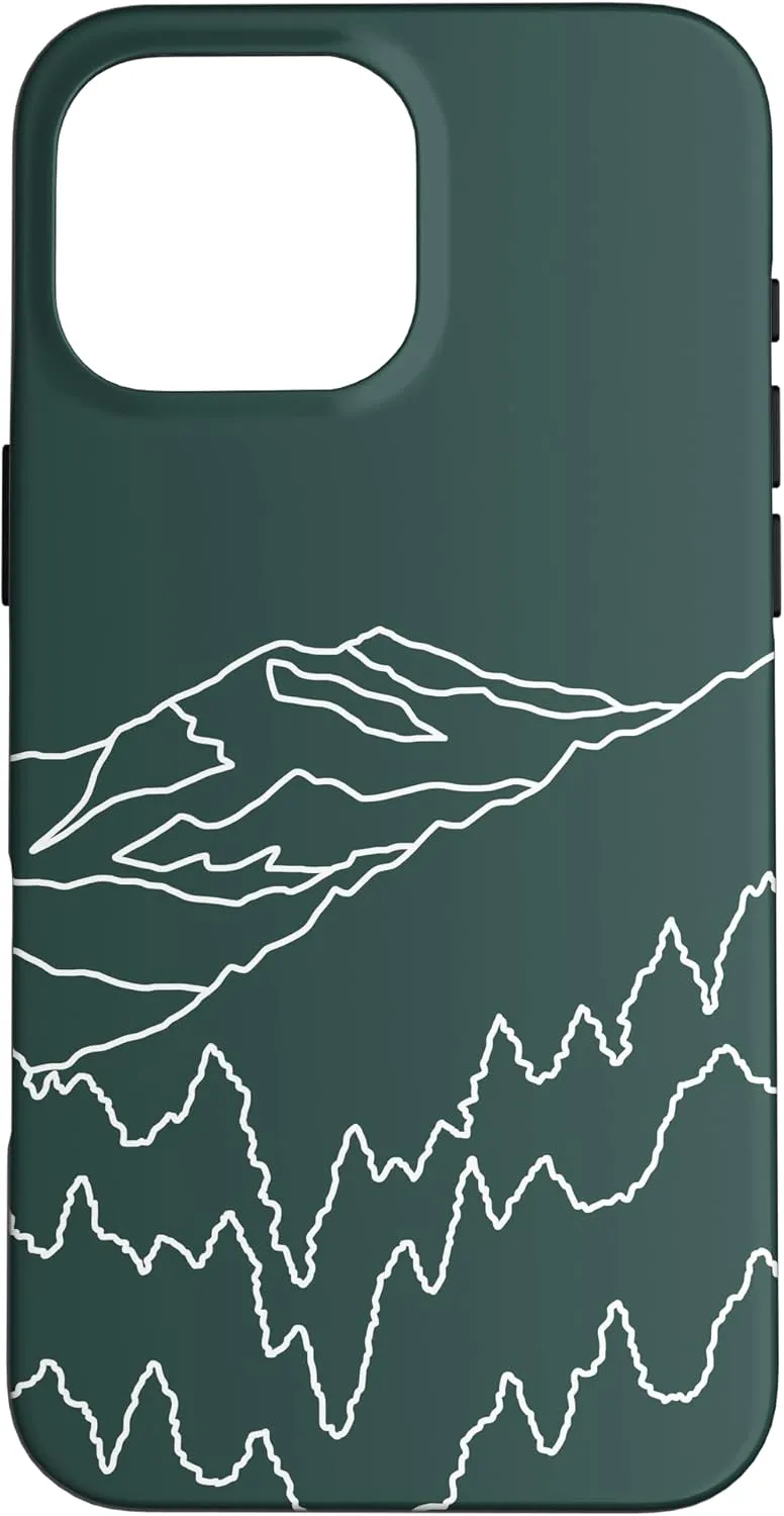 iPhone 16 Pro Max Mountain Woodland Nature Abstract Landscape Forest Green Case