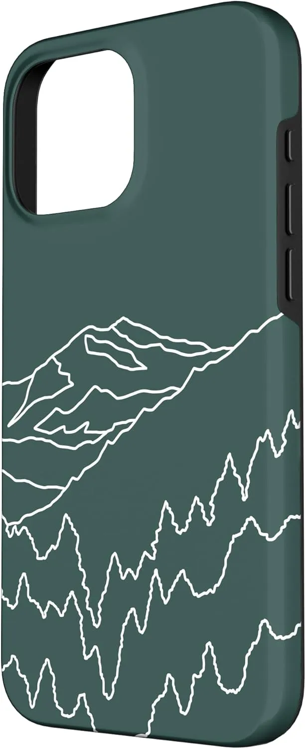 iPhone 16 Pro Max Mountain Woodland Nature Abstract Landscape Forest Green Case