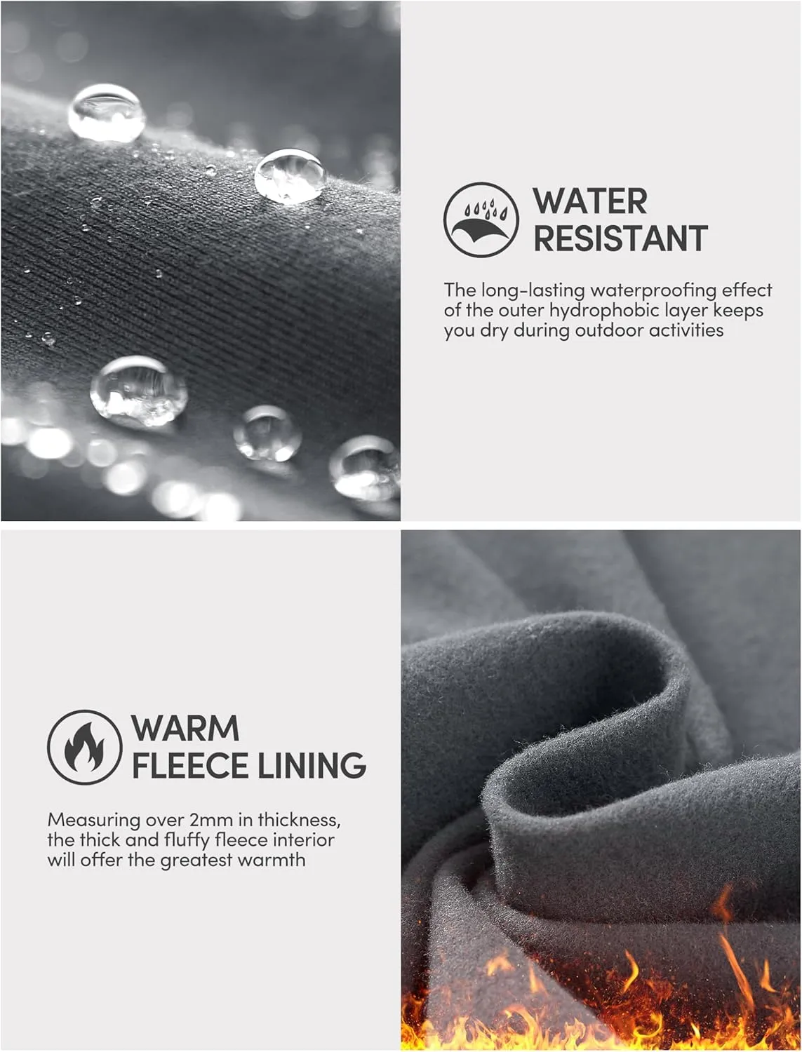 IUGA Fleece Lined Leggings Women Water Resistant Thermal Leggings Winter Warm Tights High Waist Hiking Pants with Pockets