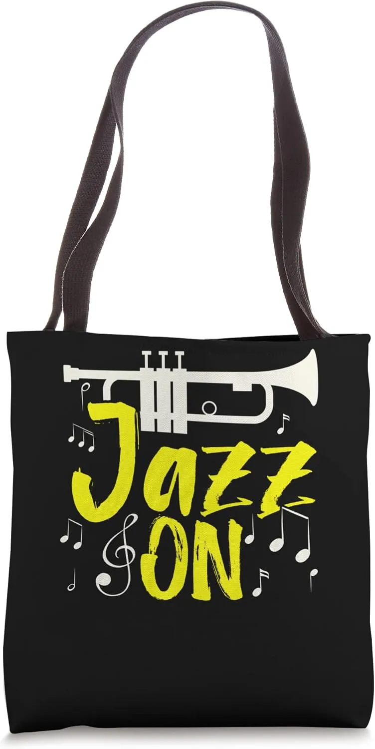 Jazz On Trumpet Trumpeters Musician Musical Instrument Tote Bag