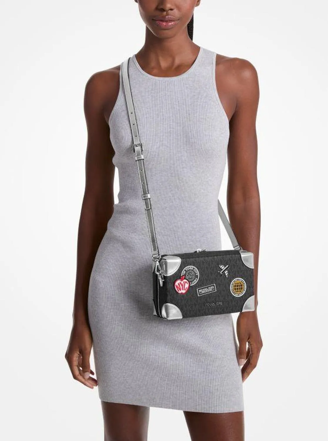Jeanie Small Embellished Signature Logo Crossbody Bag